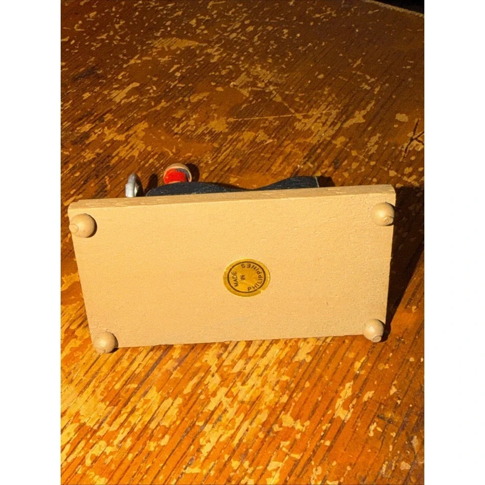 Vintage Miniature Toy Sewing Machine Made In Philippines Print Tray So Cute!